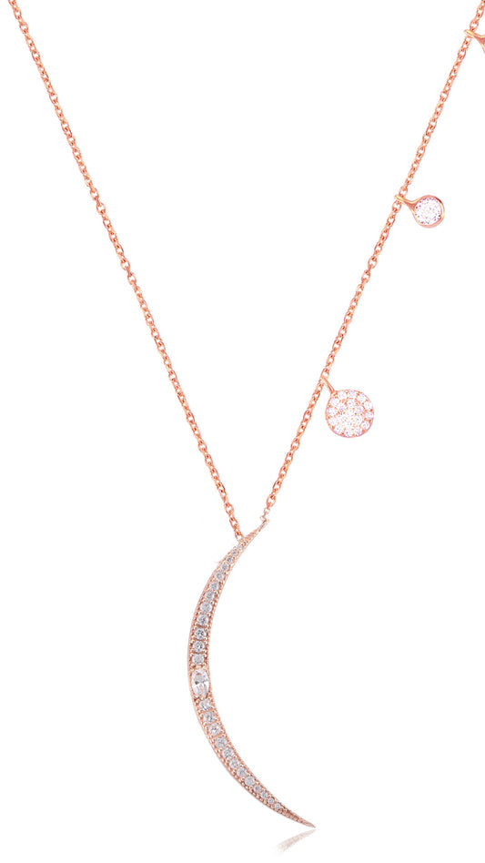 Be moon necklace Rosegold